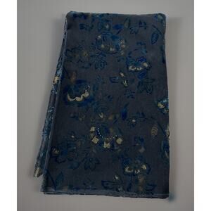 Vtg Pinwale Corduroy Fabric Metallic Floral on Black Whimsigoth Mystical 2.5 yds